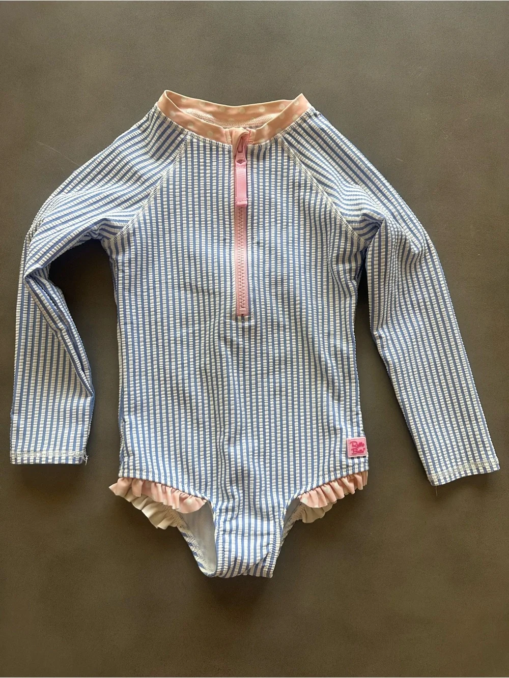 Rufflebutts seersucker swim suit size 4T